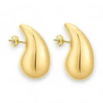 Brinco Gota Media Banhado a Ouro 18k