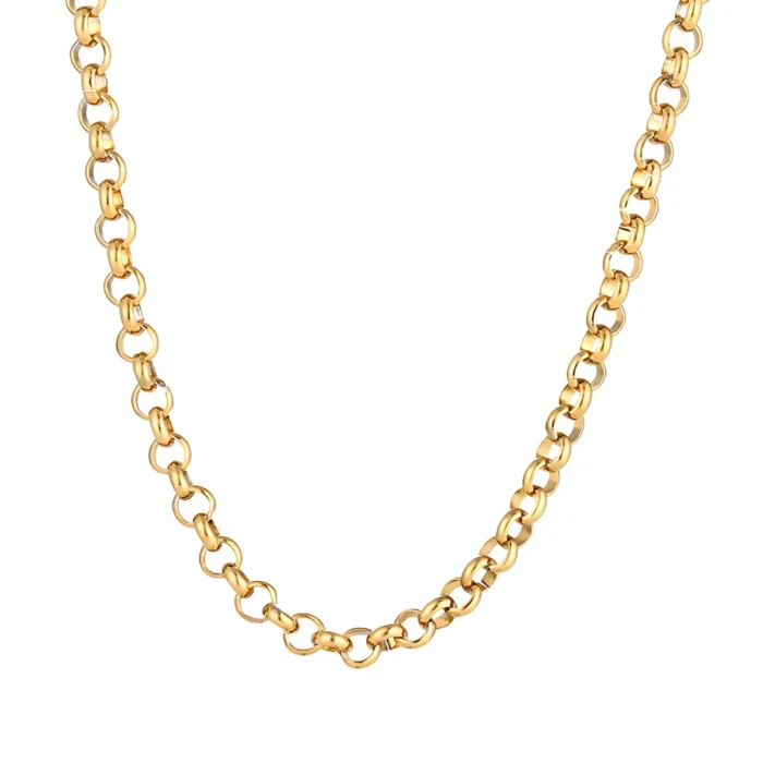 Chocker elo portugues banhado a ouro 18k