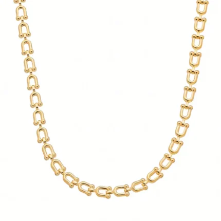 Colar Elos U Banhado a Ouro 18k