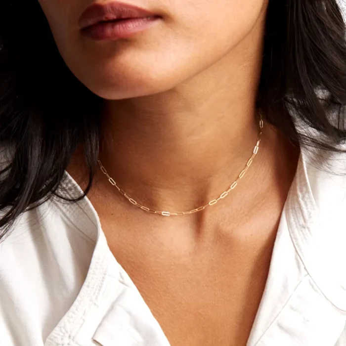 colar elos tijolinho banhado a ouro 18k iridiz.com .br 1