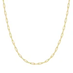 Colar Elos Tijolinhao Banhado a Ouro 18k