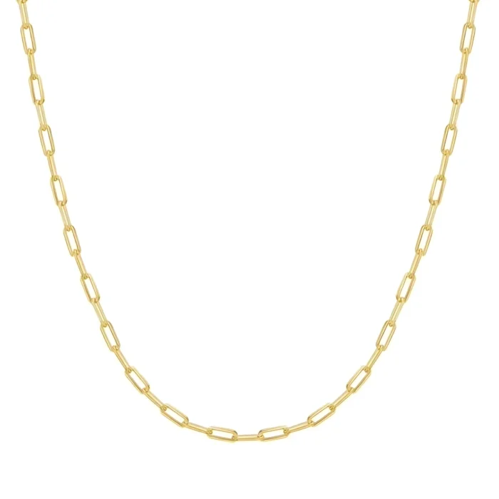 Colar Elos Tijolinhao Banhado a Ouro 18k