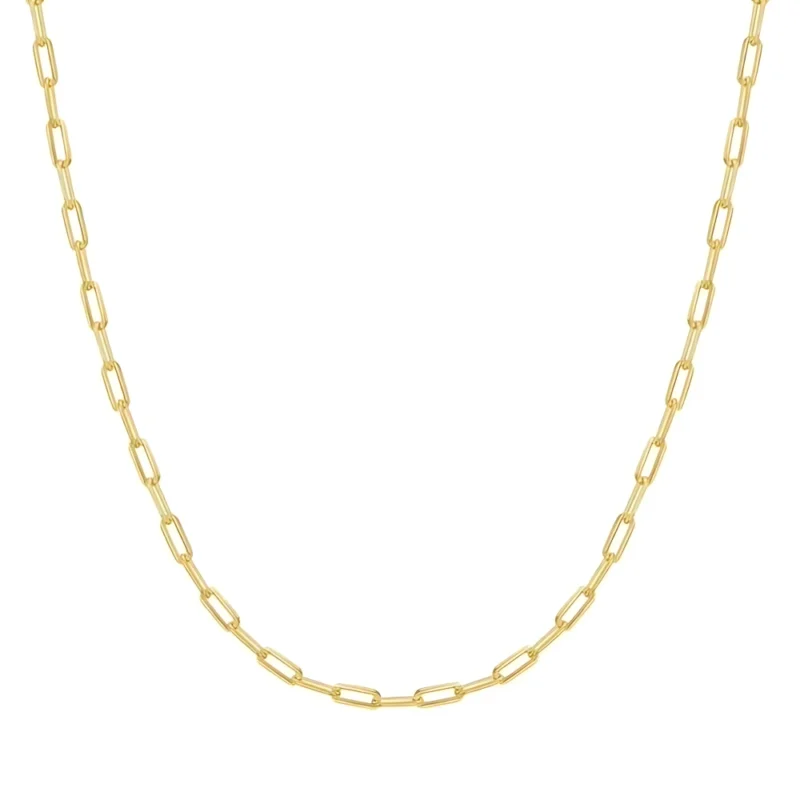 Colar Elos Tijolinhao Banhado a Ouro 18k