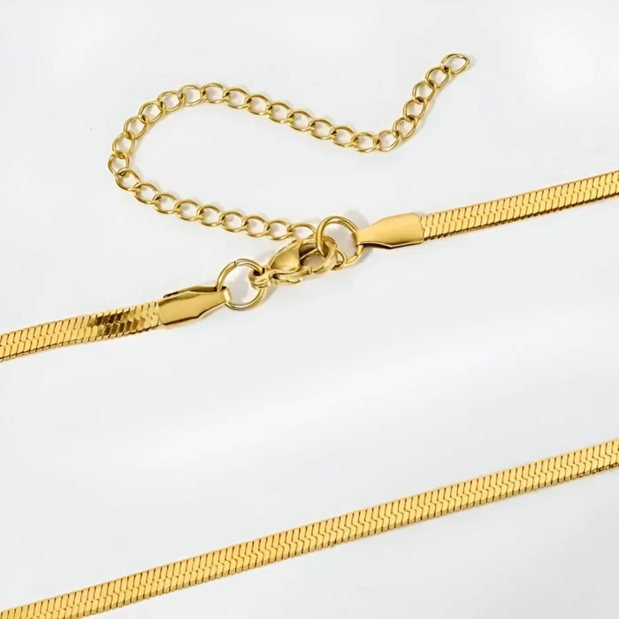 colar fita 3mm banhado a ouro 18k iridiz.com .br 5