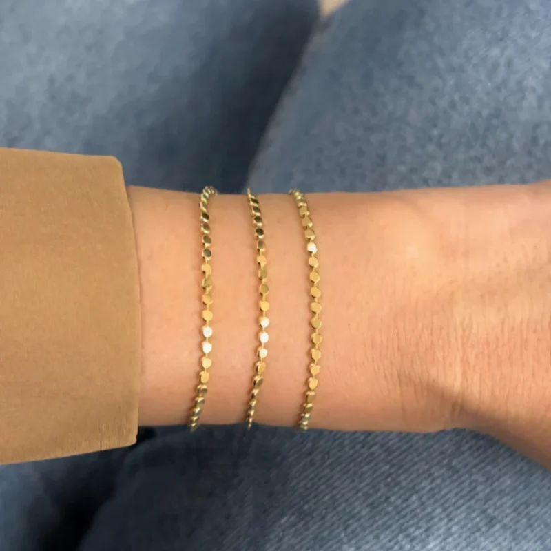 pulseira bolinha amassada banhado a ouro 18k iridiz.com .br
