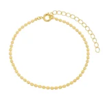 Pulseira Bolinha amassada banhado a ouro 18k