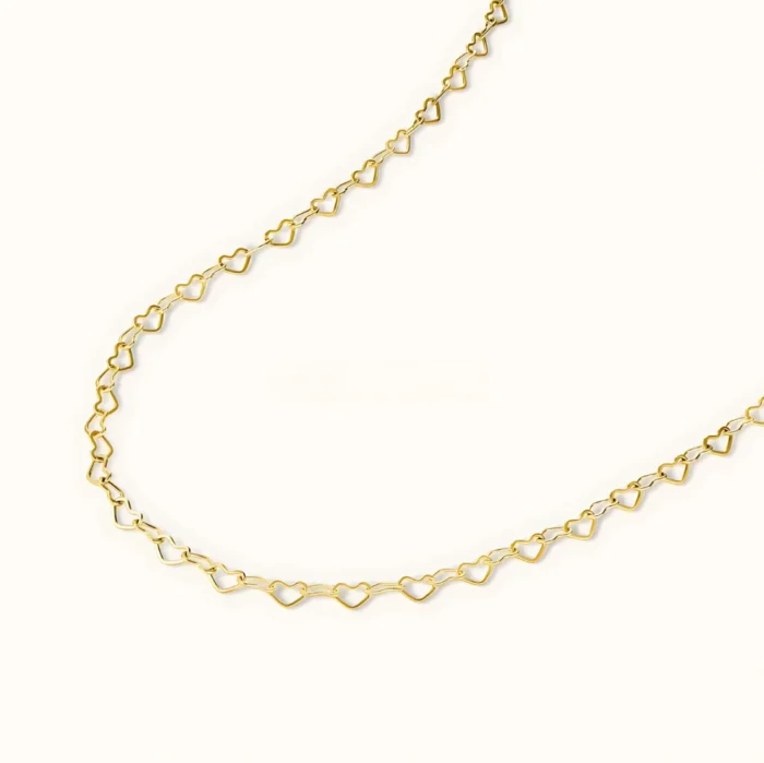 colar elos coracao banho ouro 18k iridiz.com .br 4
