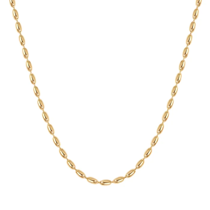 Colar Gominhos Mariana Banhado a Ouro 18k