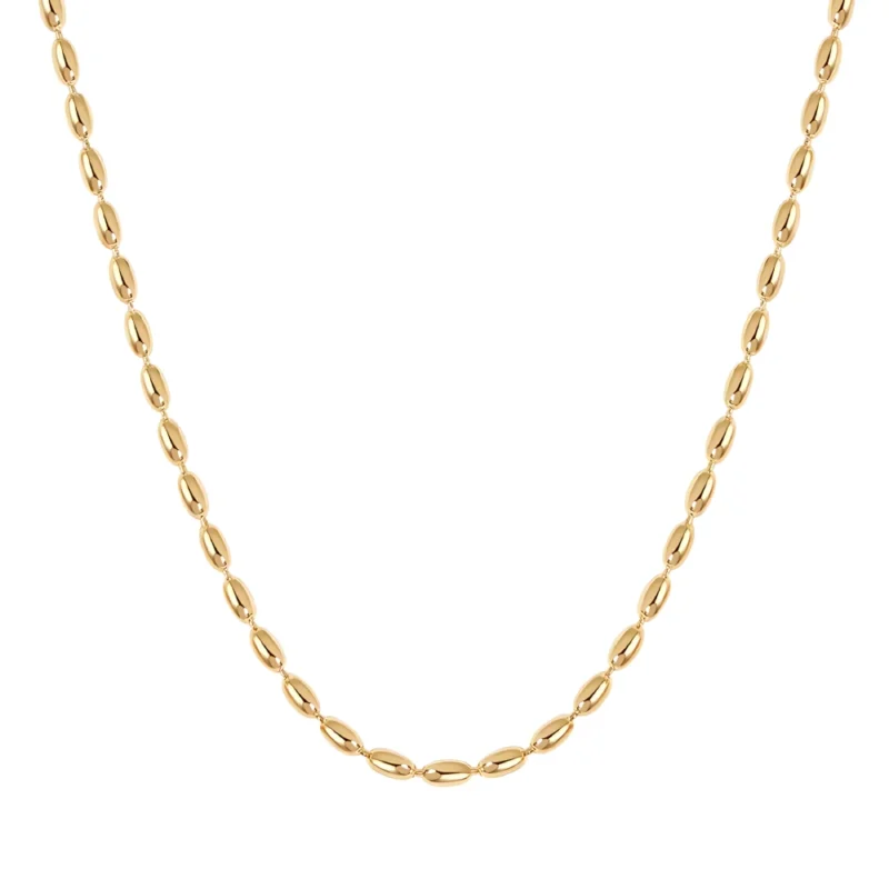 Colar Gominhos Mariana Banhado a Ouro 18k