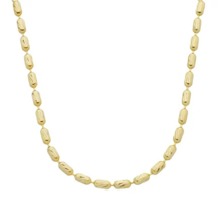 Colar Gomos texturizado banhado a ouro 18k