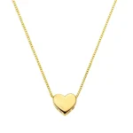 Conjunto Colar e Brinco Coração Banhado a Ouro 18k
