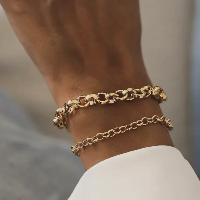 pulseira elo portugues banhado a ouro 18k iridiz.com .br