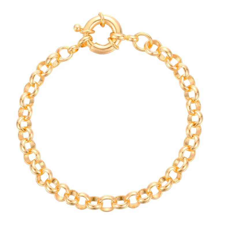 Pulseira Elo Português Banhado a Ouro 18k